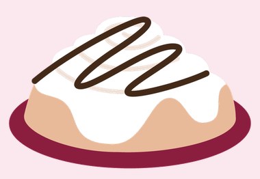 Roll con topping de chocolate