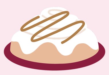 Roll con topping de dulce de leche