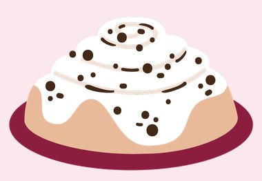 Roll con topping de cookies and cream