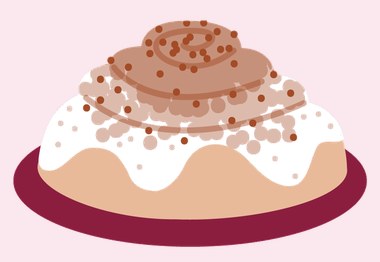 Roll con topping de tiramisú