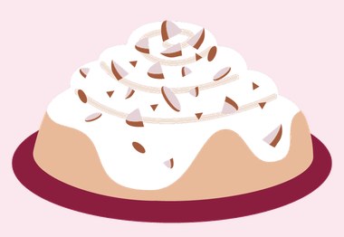 Roll con topping de almendras