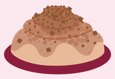 Roll con topping de chocotorta