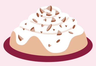 Roll con topping de almendras caramelizadas